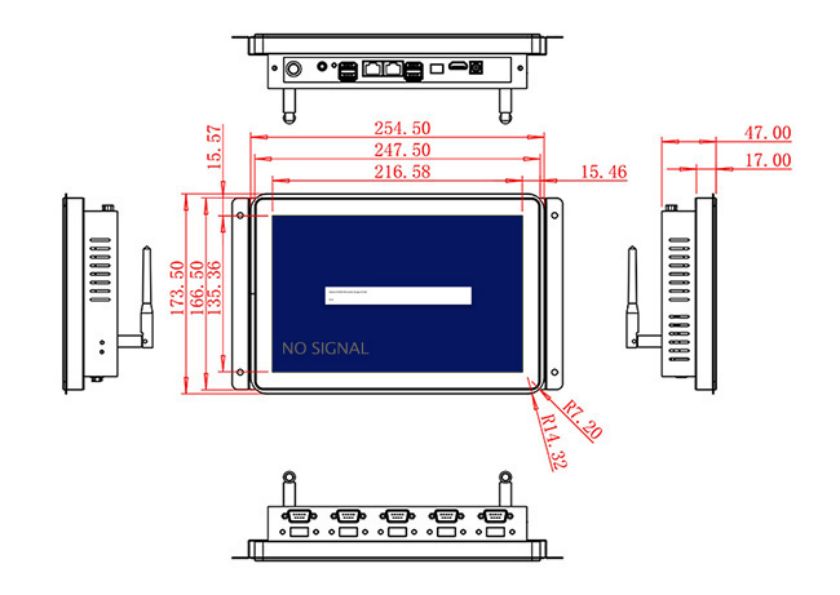 10.1 inch Embedded lcd monitor