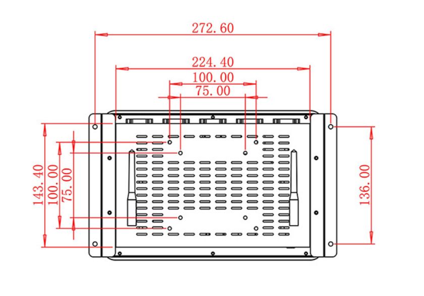 10.1 inch Flush mount lcd monitor