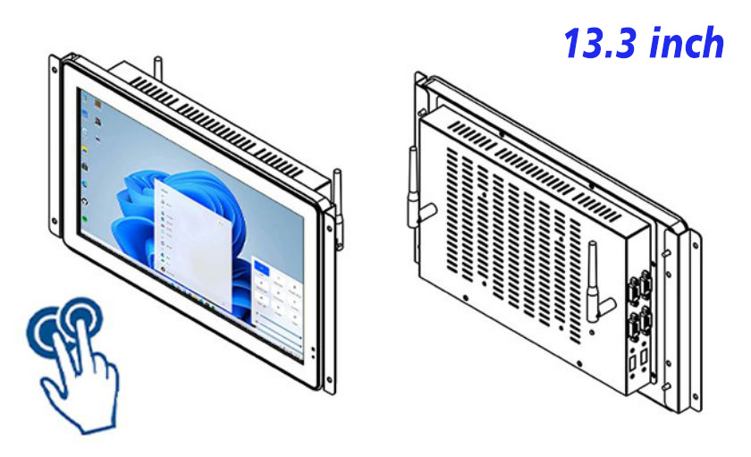 13.3 inch Embedded computer touch screen factory