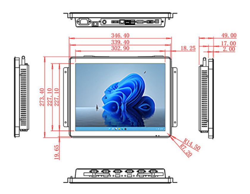 15 inch Embedded computer touch screen cost