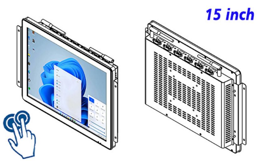 15 inch open frame computer touch screen