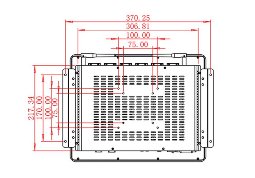 15 inch open frame industrial grade computer touch screen