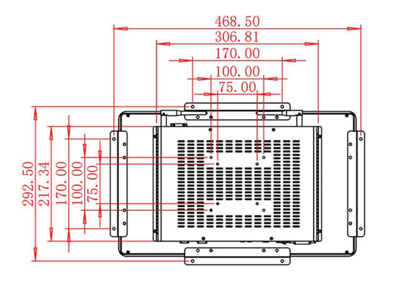 18.5 inch Flush mount industrial grade computer touch screen