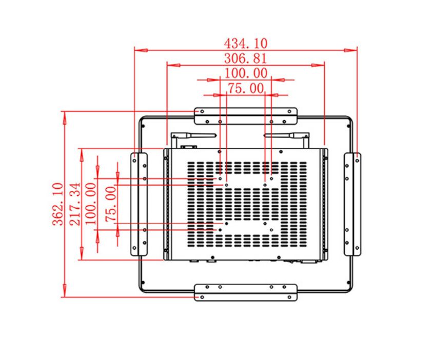 19 inch open frame industrial grade computer touch screen