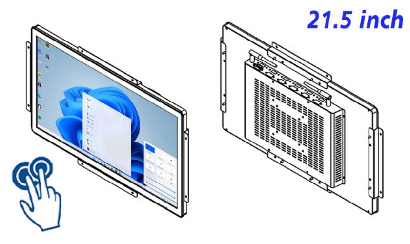 21.5 inch open frame computer touch screen factory