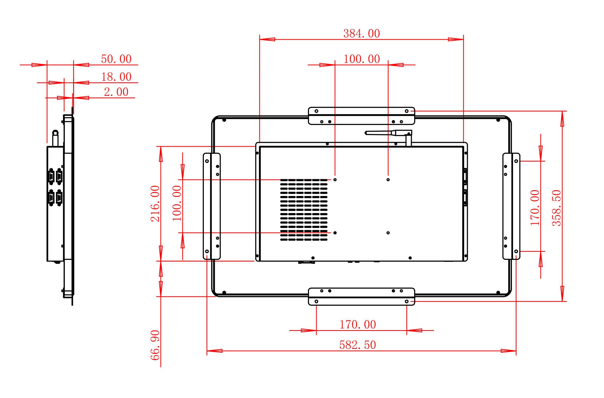 23.8 inch open frame computer touch screen factory