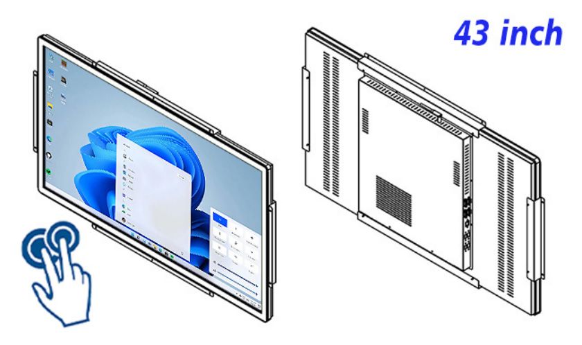 43 inch Flush mount computer touch screen