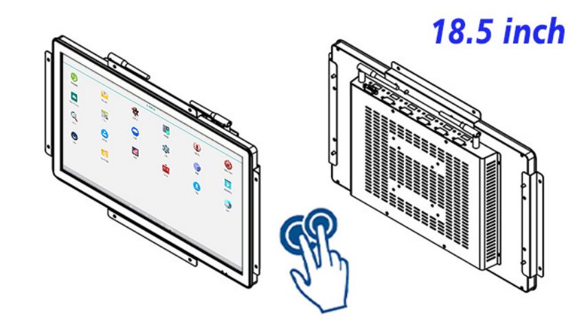 Flush mount Android touch LCD Display