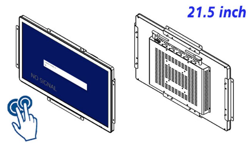 Flush mount industrial grade PCAP Touchscreen lcd monitor