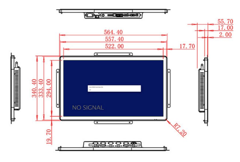 inch Embedded lcd monitor