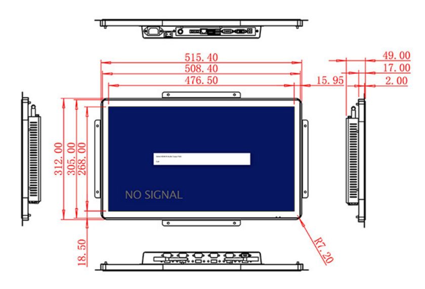 inch Embedded lcd monitor price inch open frame lcd monitor price