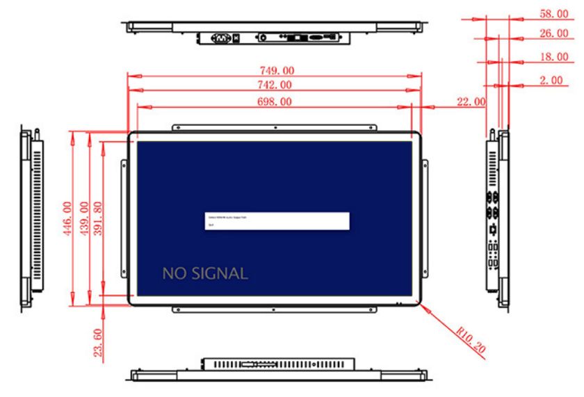 inch Embedded lcd monitor price inch open frame lcd monitor price