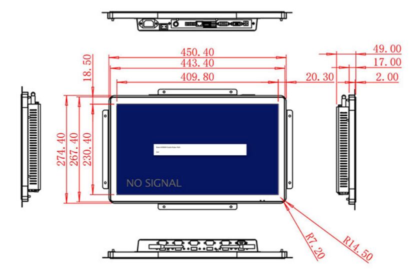 inch Embedded lcd monitor price inch open frame lcd monitor price