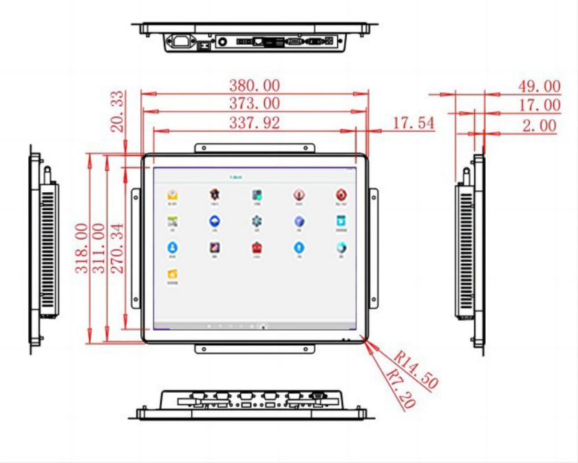 inch Flush mount Android LCD Display