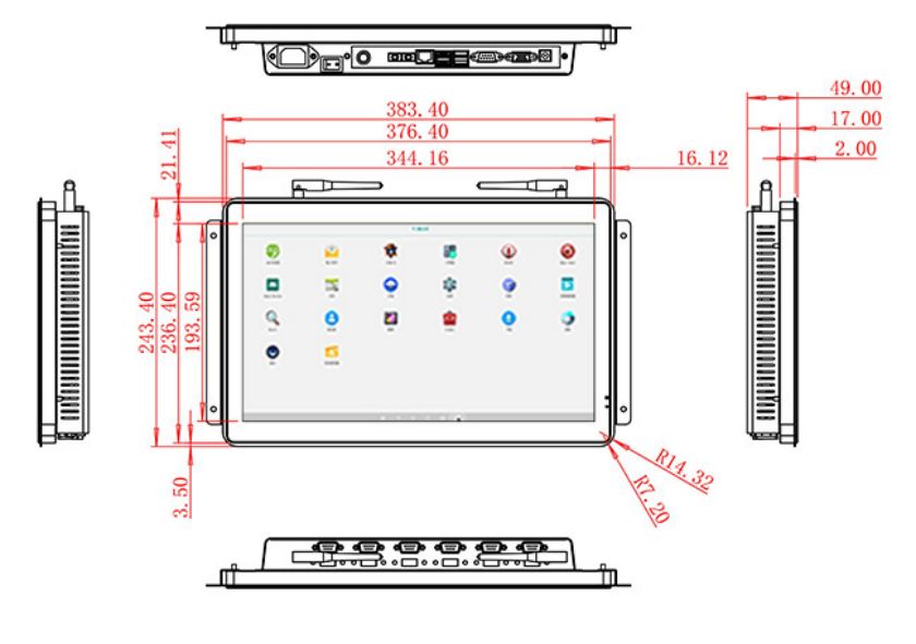 inch open frame Android LCD Display