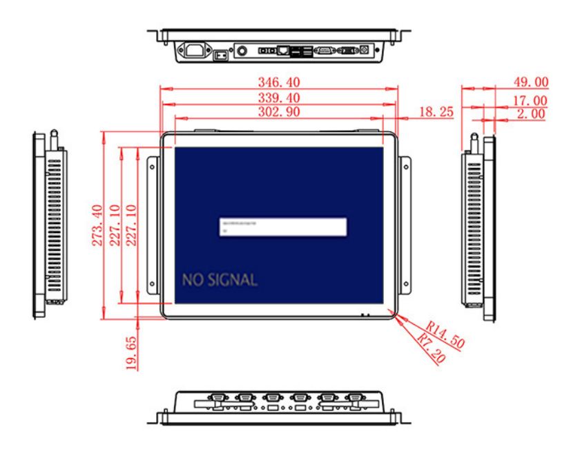 inch open frame industrial grade lcd monitor