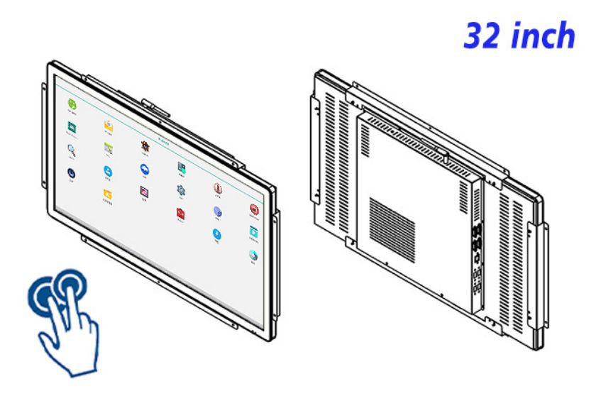 open frame industrial grade Android touch LCD Display