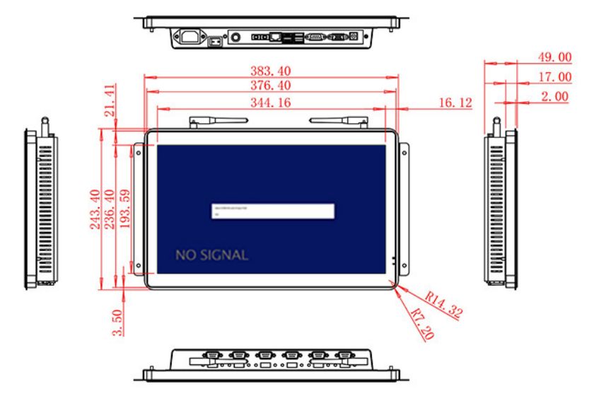 open frame industrial grade PCAP Touchscreen lcd monitor