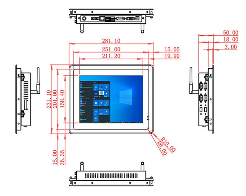 10.4 inch Embedded computer screen factory