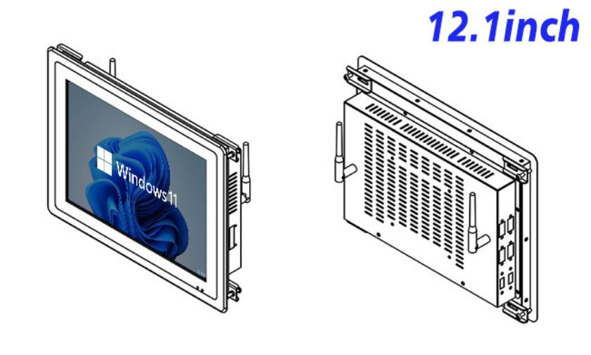 12.1 inch Flush mount computer screen