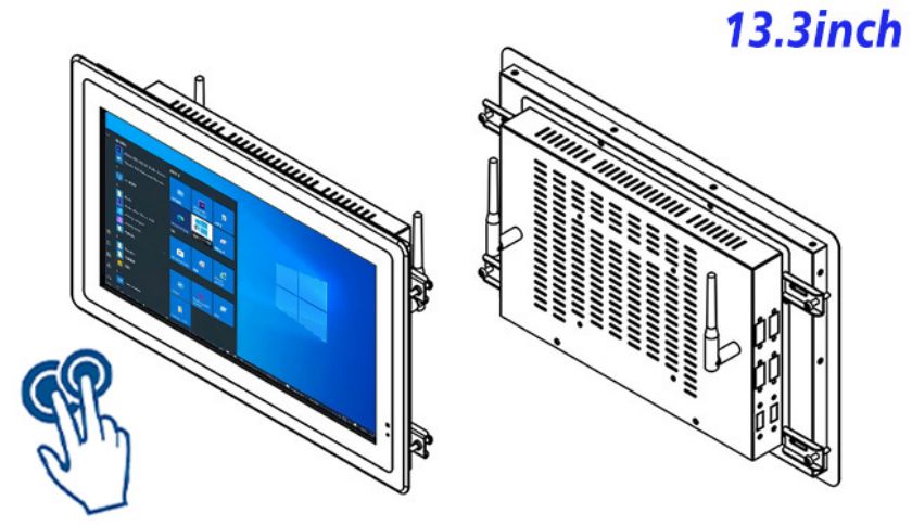 13.3 inch Embedded computer touch screen