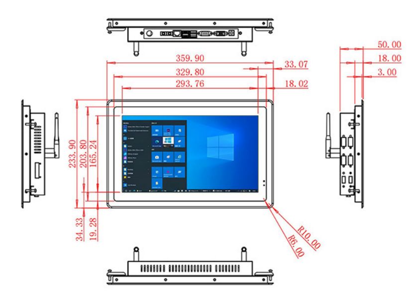 13.3 inch open frame computer screen factory