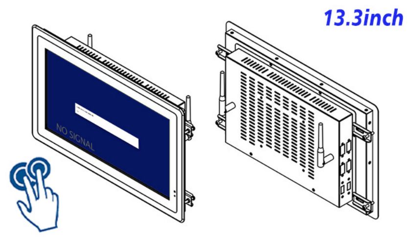 13.3 inch open frame industrial grade PCAP touch lcd monitor