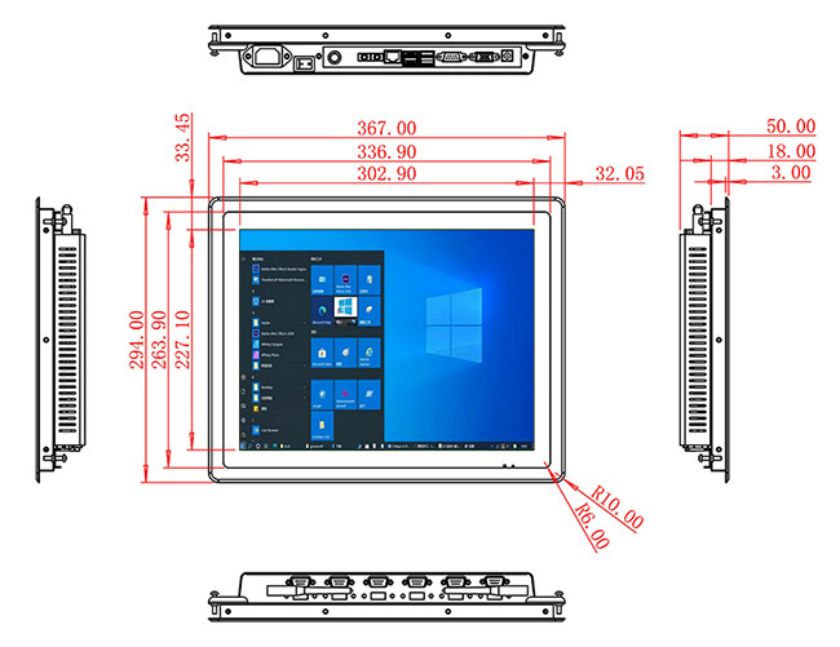 15 inch Embedded computer touch screen cost