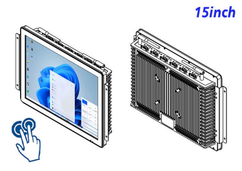 15 inch Embedded computer touch screen cost