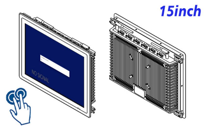 15 inch industrial grade Embedded PCAP Touch lcd monitor price