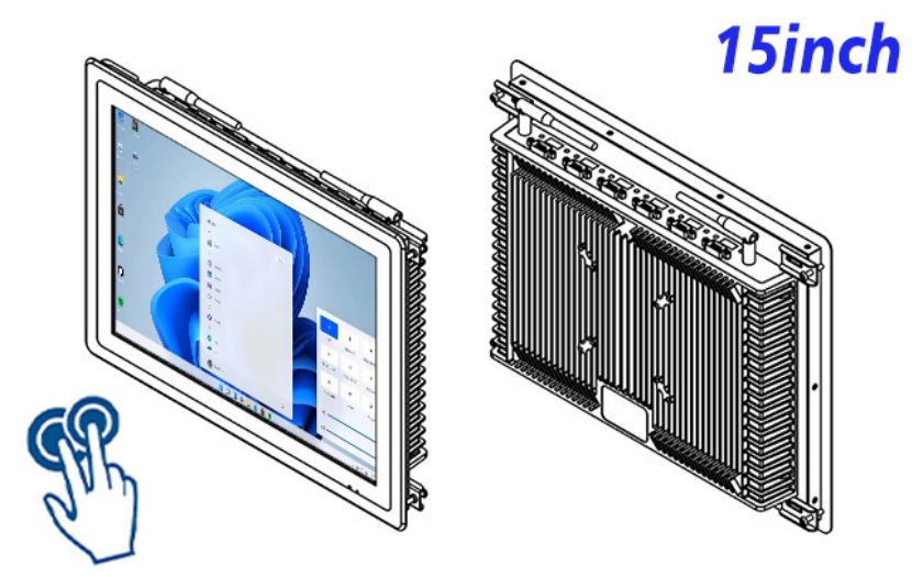 15 inch open frame computer touch screen