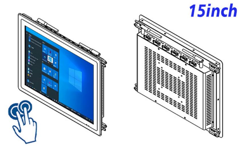 15 inch open frame computer touch screen cost