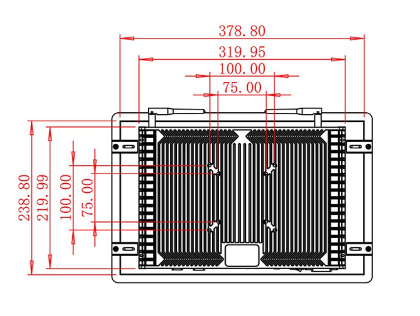 15.6 inch Flush mount computer screen