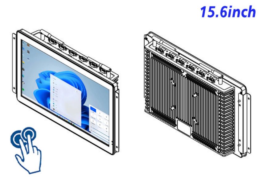 15.6 inch Flush mount computer touch screen