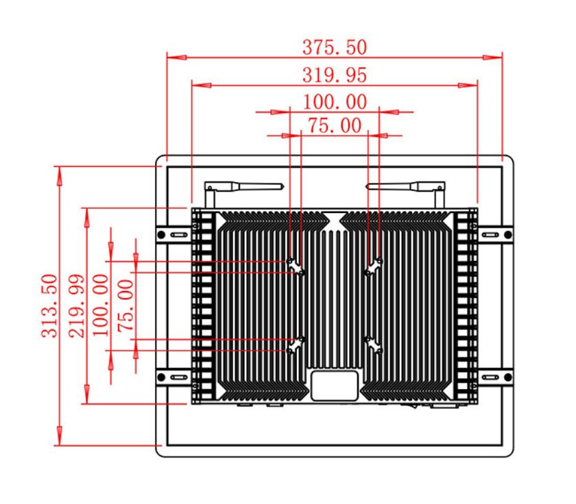 17 inch Embedded computer touch screen