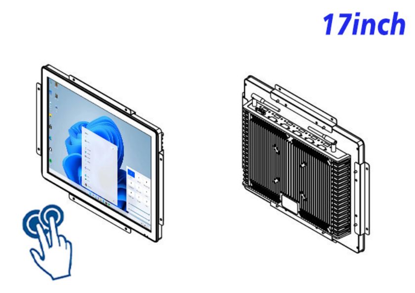 17 inch Flush mount computer touch screen