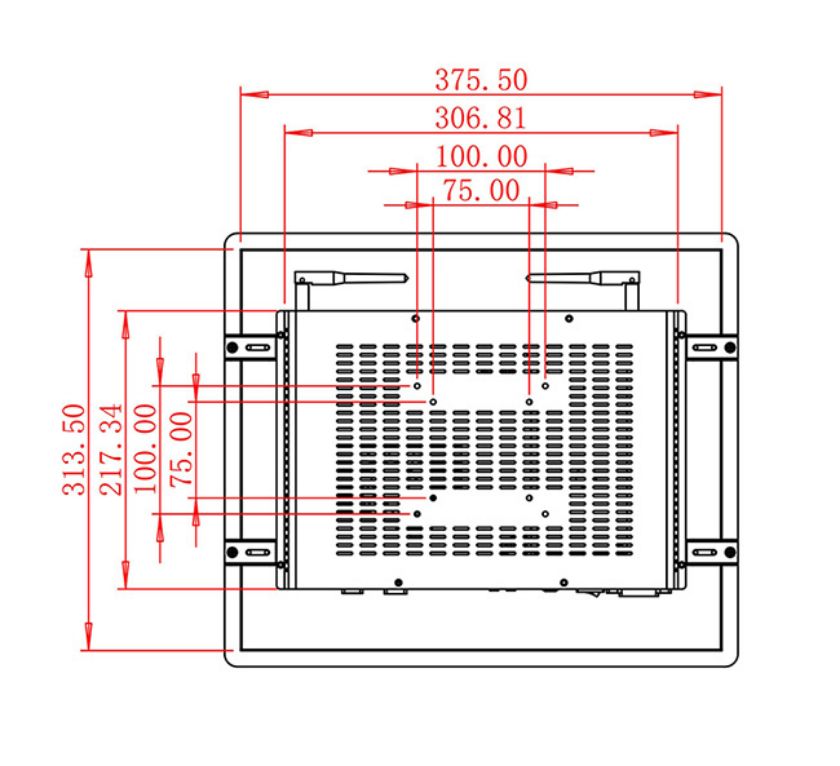 17 inch Flush mount industrial grade PCAP touch lcd monitor