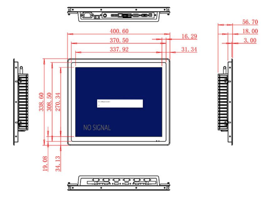 17 inch industrial grade Embedded PCAP Touch lcd monitor price