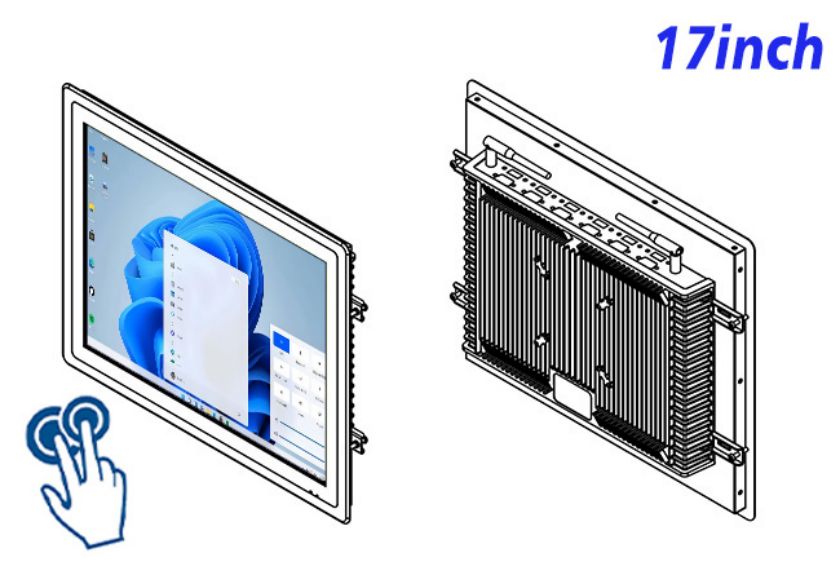 17 inch open frame computer touch screen