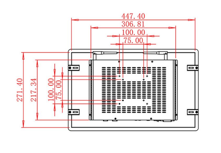 18.5 inch Embedded PCAP touch lcd monitor