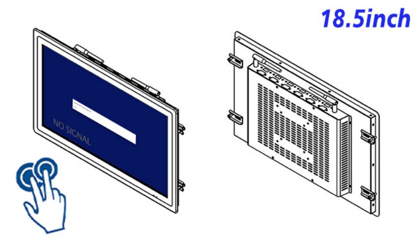 18.5 inch Flush mount PCAP touch lcd monitor