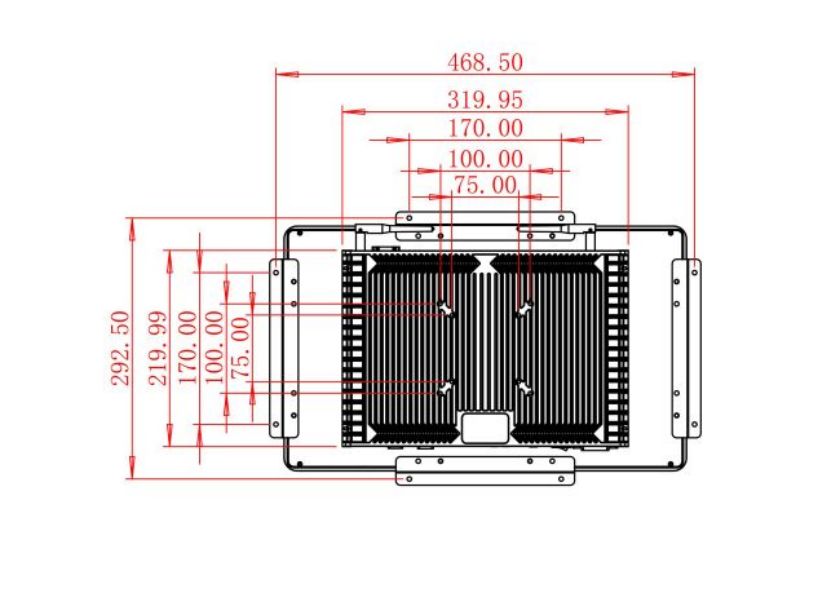 18.5 inch open frame industrial grade computer touch screen