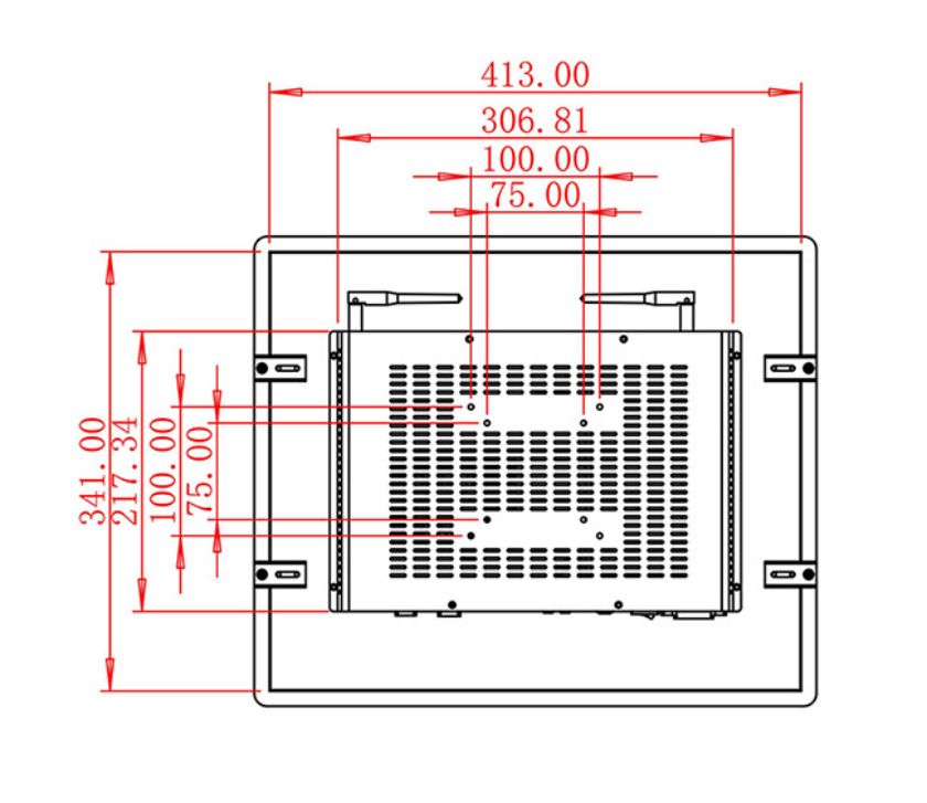 19 inch Embedded PCAP touch lcd monitor factory