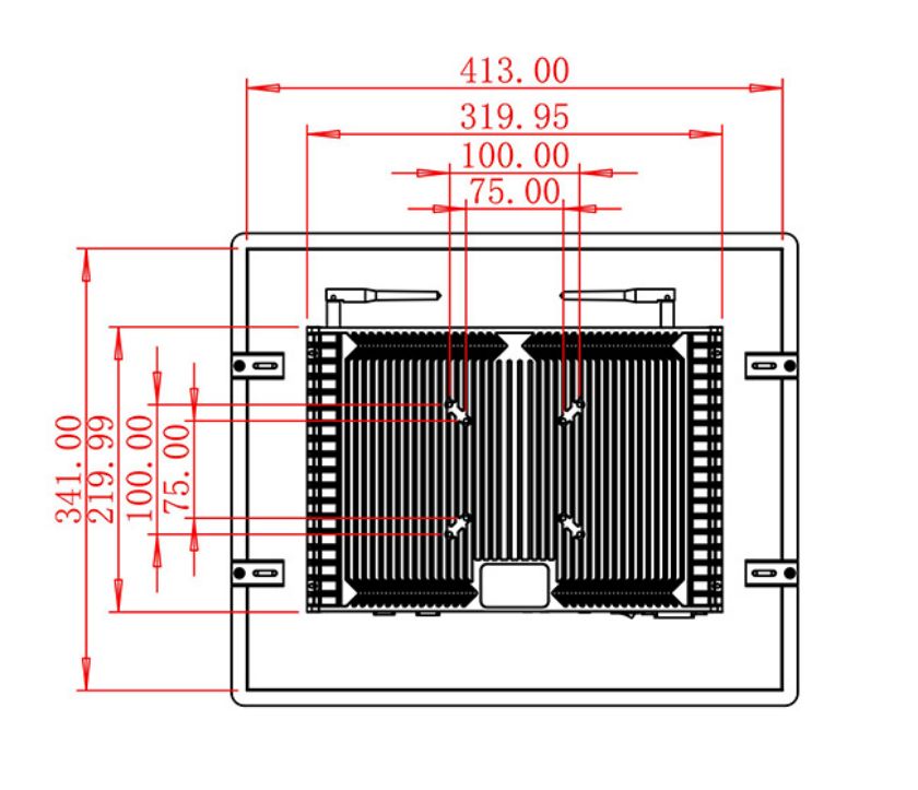 19 inch Embedded computer touch screen cost