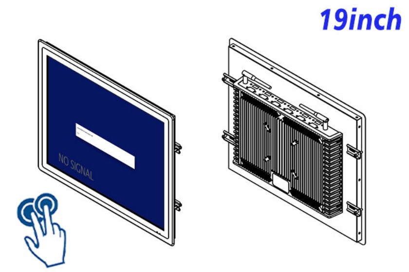 19 inch industrial grade Embedded PCAP Touch lcd monitor factory