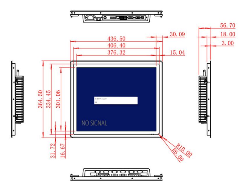 inch industrial grade open frame PCAP Touch lcd monitor factory