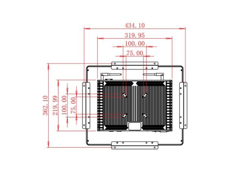 19 inch open frame computer screen