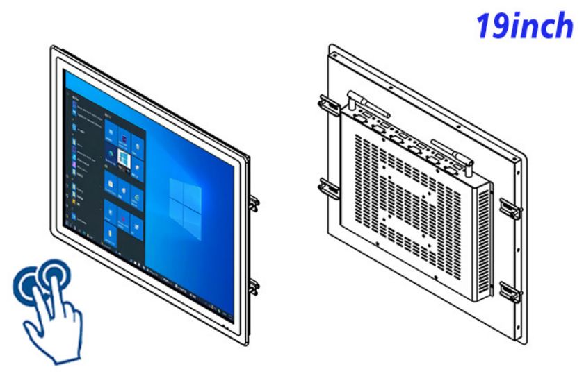 19 inch open frame computer touch screen factory