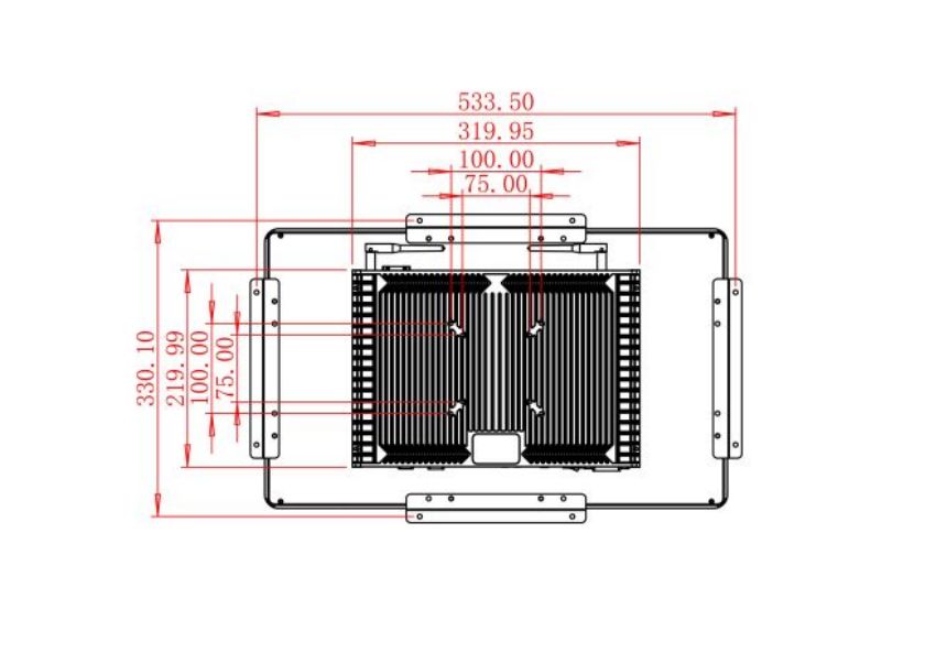 21.5 inch open frame industrial grade computer screen