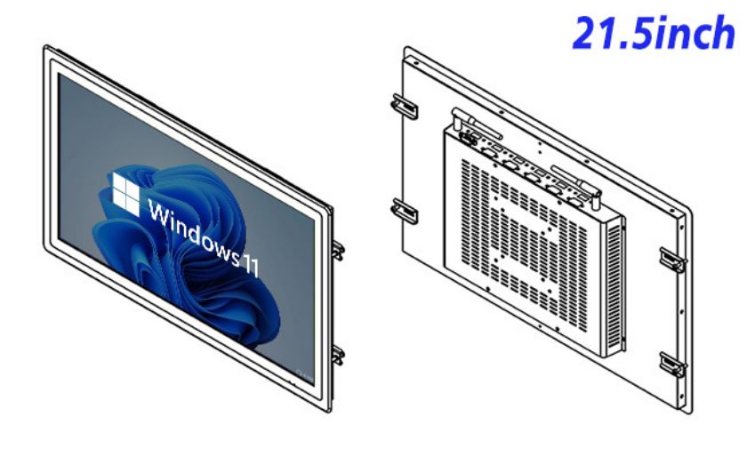 21.5 inch open frame industrial grade computer screen